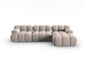 Coltar modular dreapta 4 locuri, Bellis-51, Micadoni Home, 282x155x70 cm, catifea, cappuccino