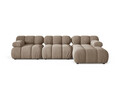 Coltar modular dreapta 4 locuri, Bellis-51, Micadoni Home, 282x155x70 cm, catifea, cappuccino