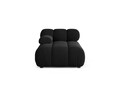 Sezlong living stanga 1 loc, Bellis-51, Micadoni Home, 155x94x70 cm, catifea, negru