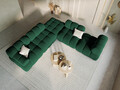Modul stanga pentru canapea, 1 loc, Bellis-51, Micadoni Home, 94x94x70 cm, catifea, verde bottle