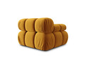 Modul stanga pentru canapea, 1 loc, Bellis-51, Micadoni Home, 94x94x70 cm, catifea, galben