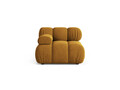 Modul stanga pentru canapea, 1 loc, Bellis-51, Micadoni Home, 94x94x70 cm, catifea, galben