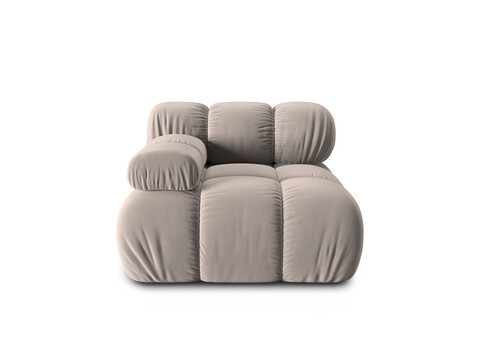 Modul stanga pentru canapea, 1 loc, Bellis-51, Micadoni Home, 94x94x70 cm, catifea, cappuccino