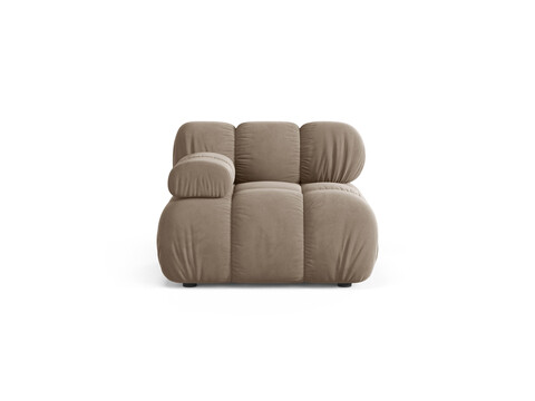 Modul stanga pentru canapea, 1 loc, Bellis-51, Micadoni Home, 94x94x70 cm, catifea, cappuccino