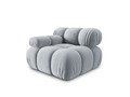 Modul stanga pentru canapea, 1 loc, Bellis-51, Micadoni Home, 94x94x70 cm, catifea, albastru deschis