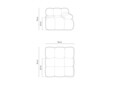 Modul dreapta pentru canapea, 1 loc, Bellis-51, Micadoni Home, 94x94x70 cm, catifea, turcoaz
