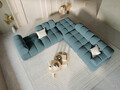Modul dreapta pentru canapea, 1 loc, Bellis-51, Micadoni Home, 94x94x70 cm, catifea, turcoaz