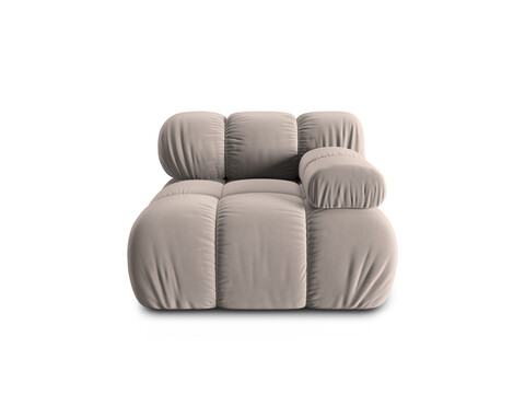 Modul dreapta pentru canapea, 1 loc, Bellis-51, Micadoni Home, 94x94x70 cm, catifea, cappuccino