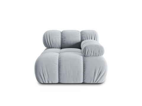 Modul dreapta pentru canapea, 1 loc, Bellis-51, Micadoni Home, 94x94x70 cm, catifea, albastru deschis
