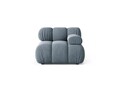 Modul dreapta pentru canapea, 1 loc, Bellis-51, Micadoni Home, 94x94x70 cm, catifea, albastru deschis