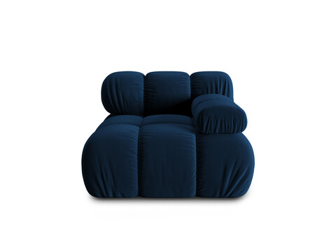 Modul dreapta pentru canapea, 1 loc, Bellis-51, Micadoni Home, 94x94x70 cm, catifea, albastru regal