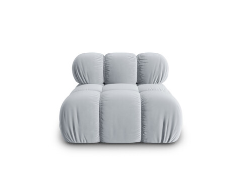 Modul pentru canapea, 1 loc, Bellis-51, Micadoni Home, 94x94x70 cm, catifea, albastru deschis