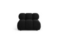 Modul pentru canapea, 1 loc, Bellis-51, Micadoni Home, 94x94x70 cm, catifea, negru