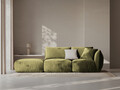 Canapea modulara 3 locuri cotiera stanga, Chris-184, Micadoni Home, 315x100x80 cm, catifea, verde deschis