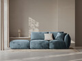 Canapea modulara 3 locuri cotiera stanga, Chris-184, Micadoni Home, 315x100x80 cm, catifea, albastru pastel