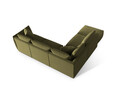 Coltar modular stanga 4 locuri, Chris-184, Micadoni Home, 295x290x80 cm, catifea, verde deschis