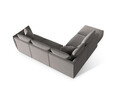 Coltar modular stanga 4 locuri, Chris-184, Micadoni Home, 295x290x80 cm, catifea, gri
