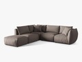 Coltar modular stanga 4 locuri, Chris-259, Micadoni Home, 295x290x80 cm, tesatura structurata chenille, bej sand