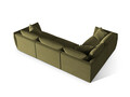 Coltar stanga 4 locuri, Chris-184, Micadoni Home, 295x210x80 cm, catifea, verde deschis