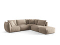 Coltar modular dreapta 4 locuri, Chris-184, Micadoni Home, 295x290x80 cm, catifea, ecru