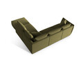 Coltar modular dreapta 4 locuri, Chris-184, Micadoni Home, 295x290x80 cm, catifea, verde deschis