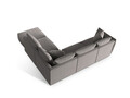 Coltar modular dreapta 4 locuri, Chris-184, Micadoni Home, 295x290x80 cm, catifea, gri