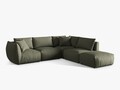 Coltar modular dreapta 4 locuri, Chris-259, Micadoni Home, 295x290x80 cm, tesatura structurata chenille, verde deschis