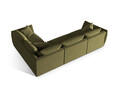 Coltar dreapta 4 locuri, Chris-184, Micadoni Home, 295x210x80 cm, catifea, verde deschis