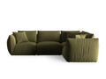 Coltar dreapta 4 locuri, Chris-184, Micadoni Home, 295x210x80 cm, catifea, verde deschis