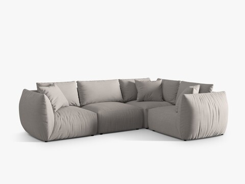 Coltar dreapta 4 locuri, Chris-259, Micadoni Home, 295x210x80 cm, tesatura structurata chenille, natural