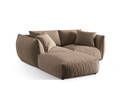 Coltar modular reversibil 4 locuri, Chris-184, Micadoni Home, 220x200x80 cm, catifea, maro deschis