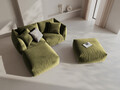 Coltar modular reversibil 4 locuri, Chris-184, Micadoni Home, 220x200x80 cm, catifea, verde deschis
