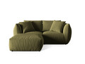 Coltar modular reversibil 4 locuri, Chris-184, Micadoni Home, 220x200x80 cm, catifea, verde deschis