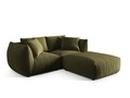 Coltar modular reversibil 4 locuri, Chris-184, Micadoni Home, 220x200x80 cm, catifea, verde deschis