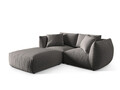 Coltar modular reversibil 4 locuri, Chris-184, Micadoni Home, 220x200x80 cm, catifea, gri