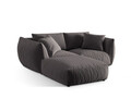 Coltar modular reversibil 4 locuri, Chris-184, Micadoni Home, 220x200x80 cm, catifea, gri inchis