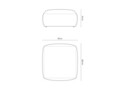 Taburet, Chris-259, Micadoni Home, 100x85x43 cm, tesatura structurata chenille, natural