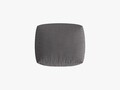 Taburet, Chris-259, Micadoni Home, 100x85x43 cm, tesatura structurata chenille, gri beton