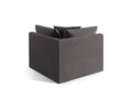 Modul pentru canapea, 1 loc, Chris-184, Micadoni Home, 100x100x80 cm, catifea, gri inchis