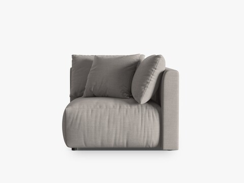 Modul pentru canapea, 1 loc, Chris-259, Micadoni Home, 100x100x80 cm, tesatura structurata chenille, natural