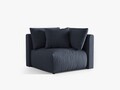 Modul pentru canapea, 1 loc, Chris-259, Micadoni Home, 100x100x80 cm, tesatura structurata chenille, albastru muted