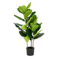 Planta artificiala smochin Tropical Zone, Homla, 15x13 cm / 100 cm, plastic, verde