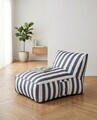 Sezlong Maris, Homla, 102x72x65 cm, poliester/spuma, alb/albastru