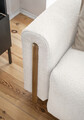 Canapea extensibila 3 locuri, ELTAP, SO-ARC-OA-01ROY, Arcadova, 244x97x97 cm, lemn/poliester, alb/stejar