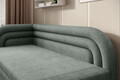 Canapea extensibila brat stanga 3 locuri, ELTAP, Fabillo, 223x86x80 cm, lemn/poliester, verde