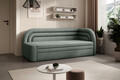 Canapea extensibila brat dreapta 3 locuri, ELTAP, Fabillo, 223x86x80 cm, lemn/poliester, verde