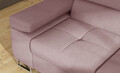 Coltar extensibil dreapta 4 locuri, ELTAP, Anton, 272x203x85 cm, lemn/poliester, roz antic