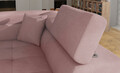 Coltar extensibil dreapta 4 locuri, ELTAP, Anton, 272x203x85 cm, lemn/poliester, roz antic