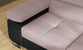 Coltar extensibil dreapta 4 locuri, ELTAP, Anton, 272x203x85 cm, lemn/poliester, roz/negru