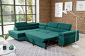 Coltar extensibil stanga 4 locuri, ELTAP, Anton, 272x203x85 cm, lemn/poliester, verde inchis